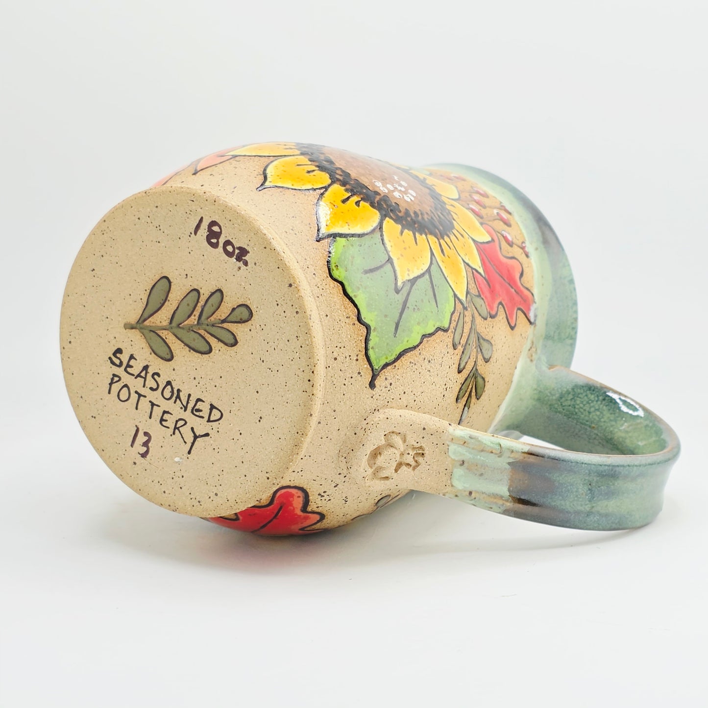 #13 Handmade stoneware Mug 18oz