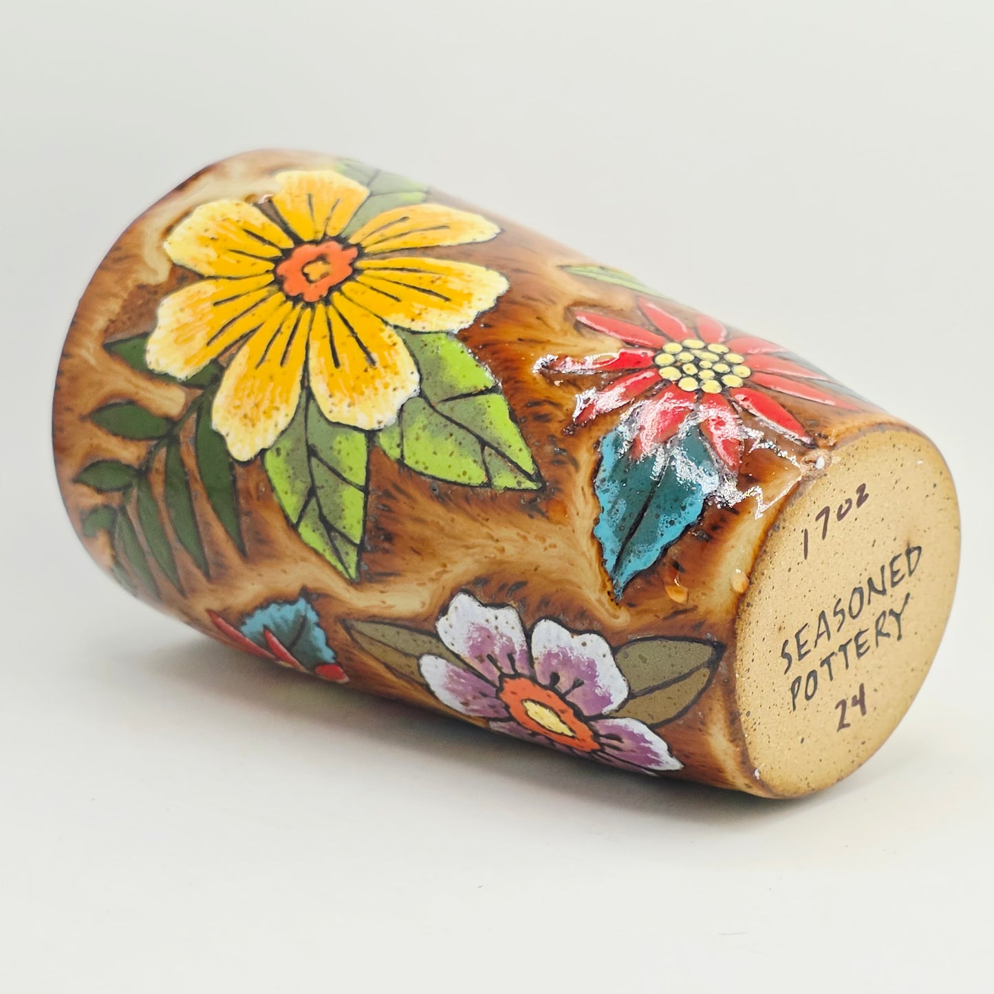#24 Handmade stoneware tumbler 17oz