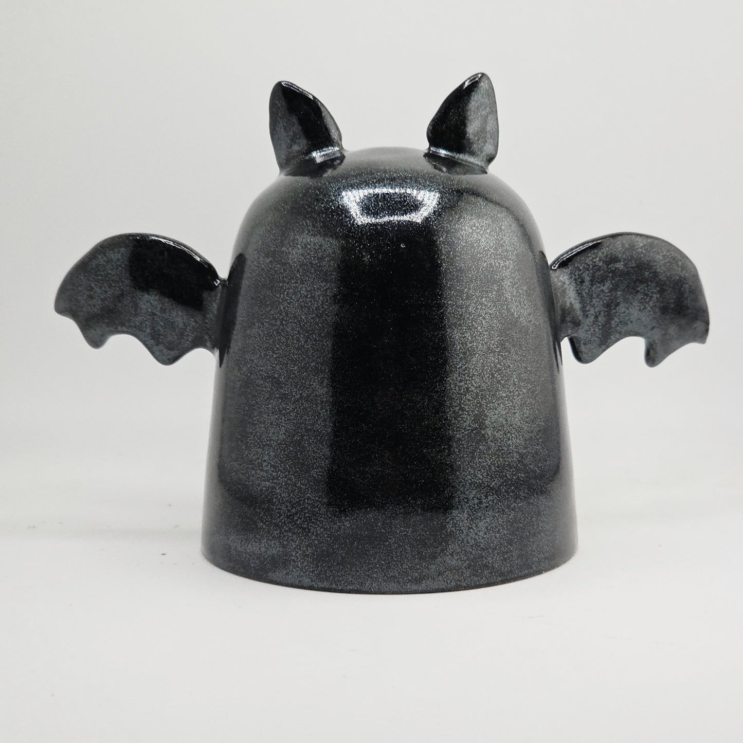 #50 Handmade stoneware bat luminary