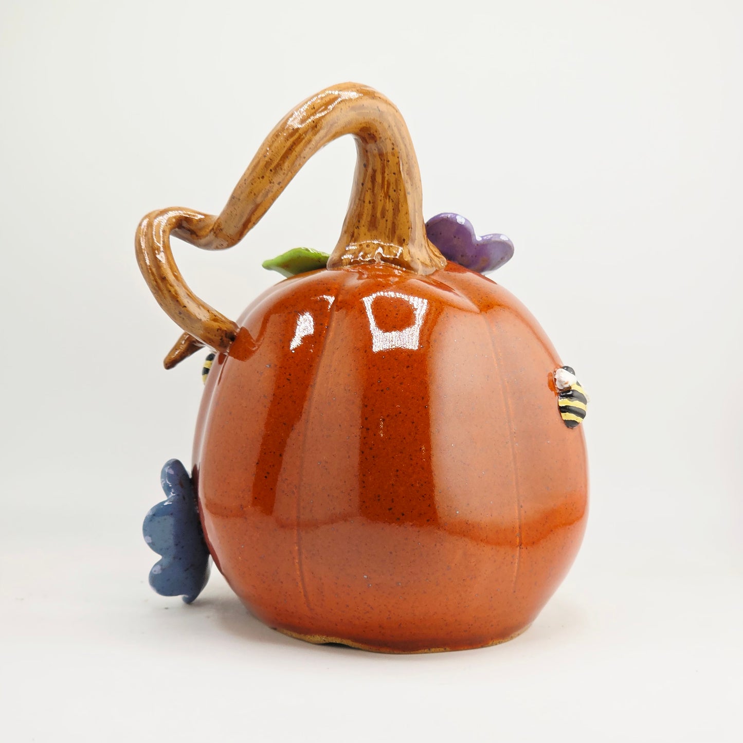 #54 Handmade stoneware pumpkin