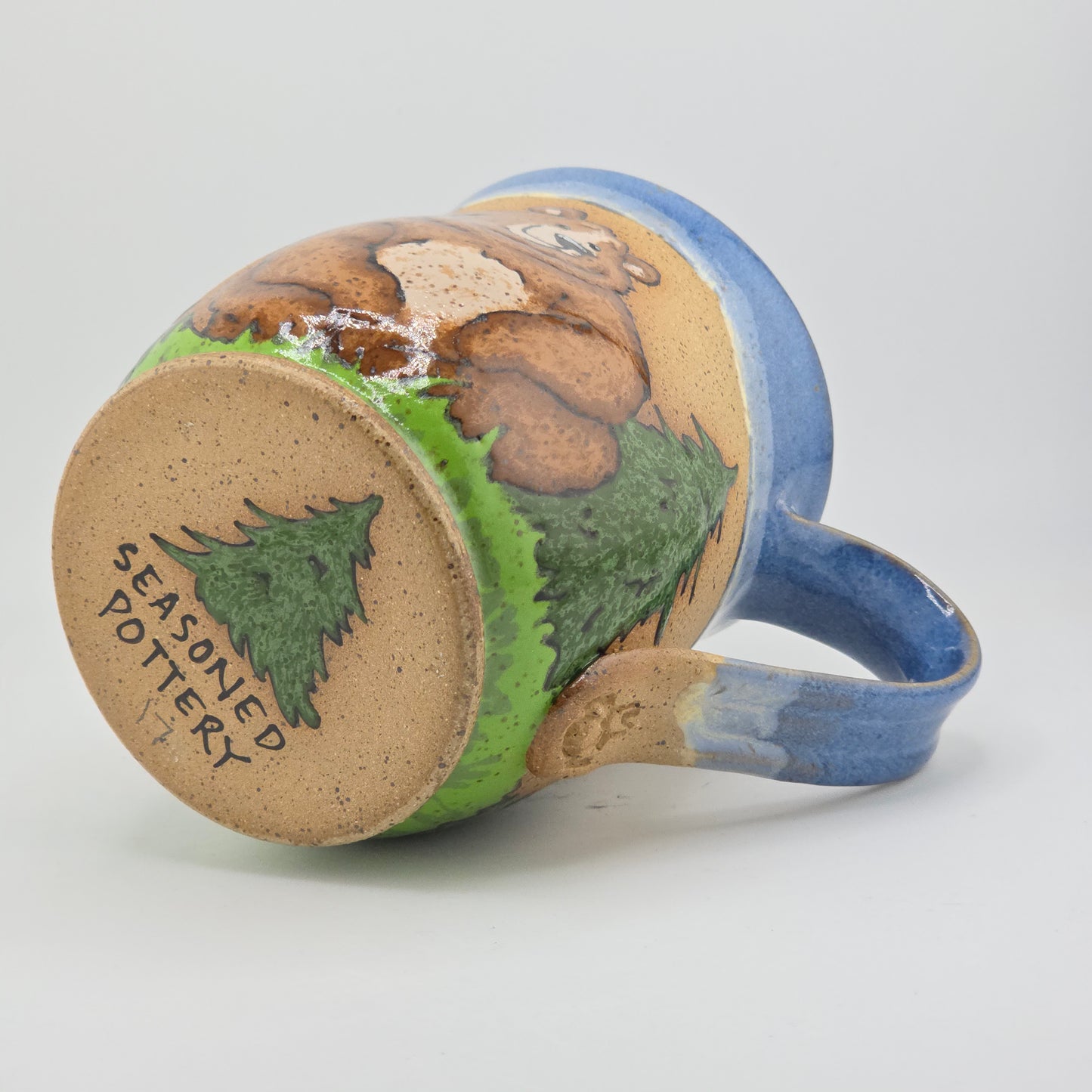 #17 Handmade stoneware mug 16-17 oz