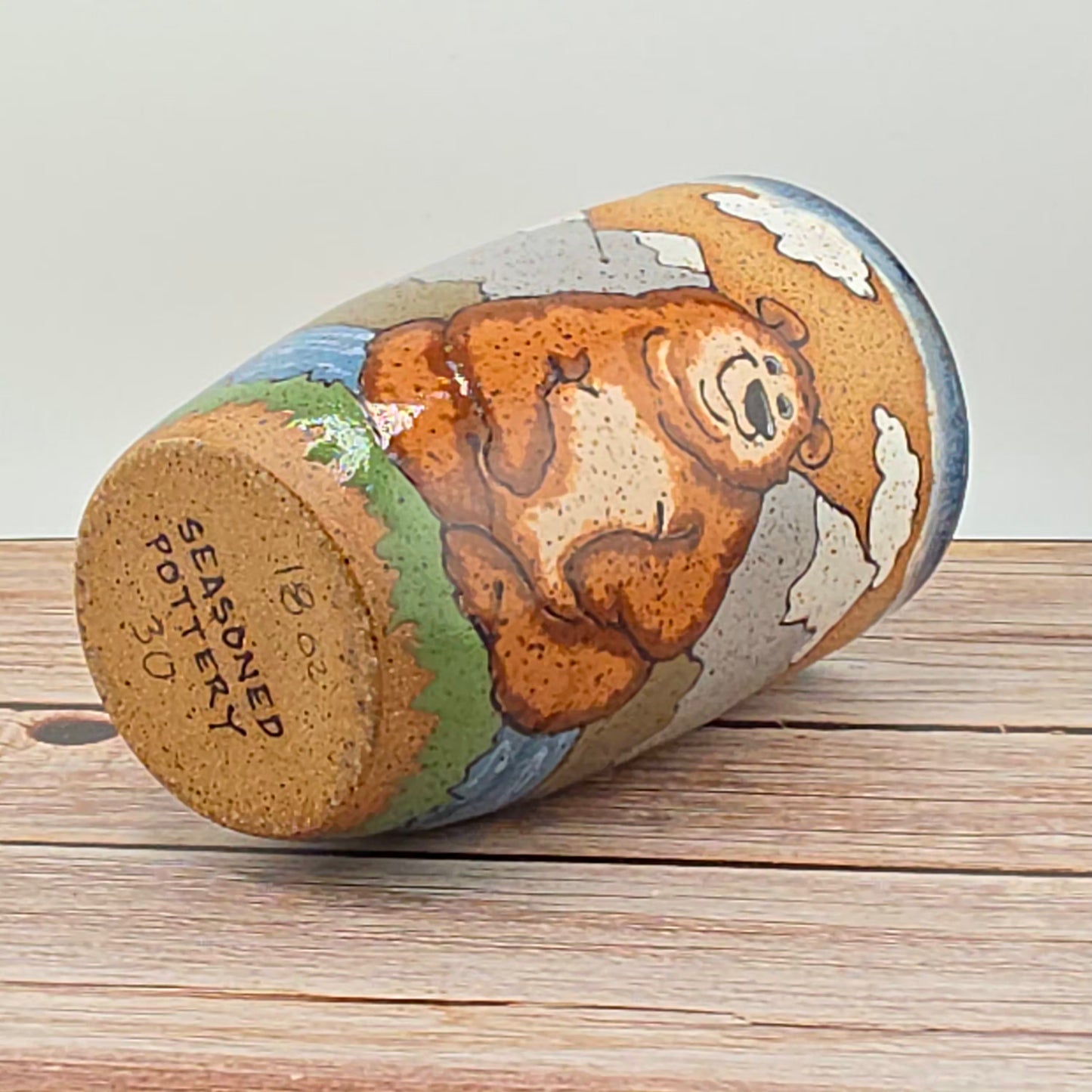 #130 Handmade stoneware tumbler 18oz