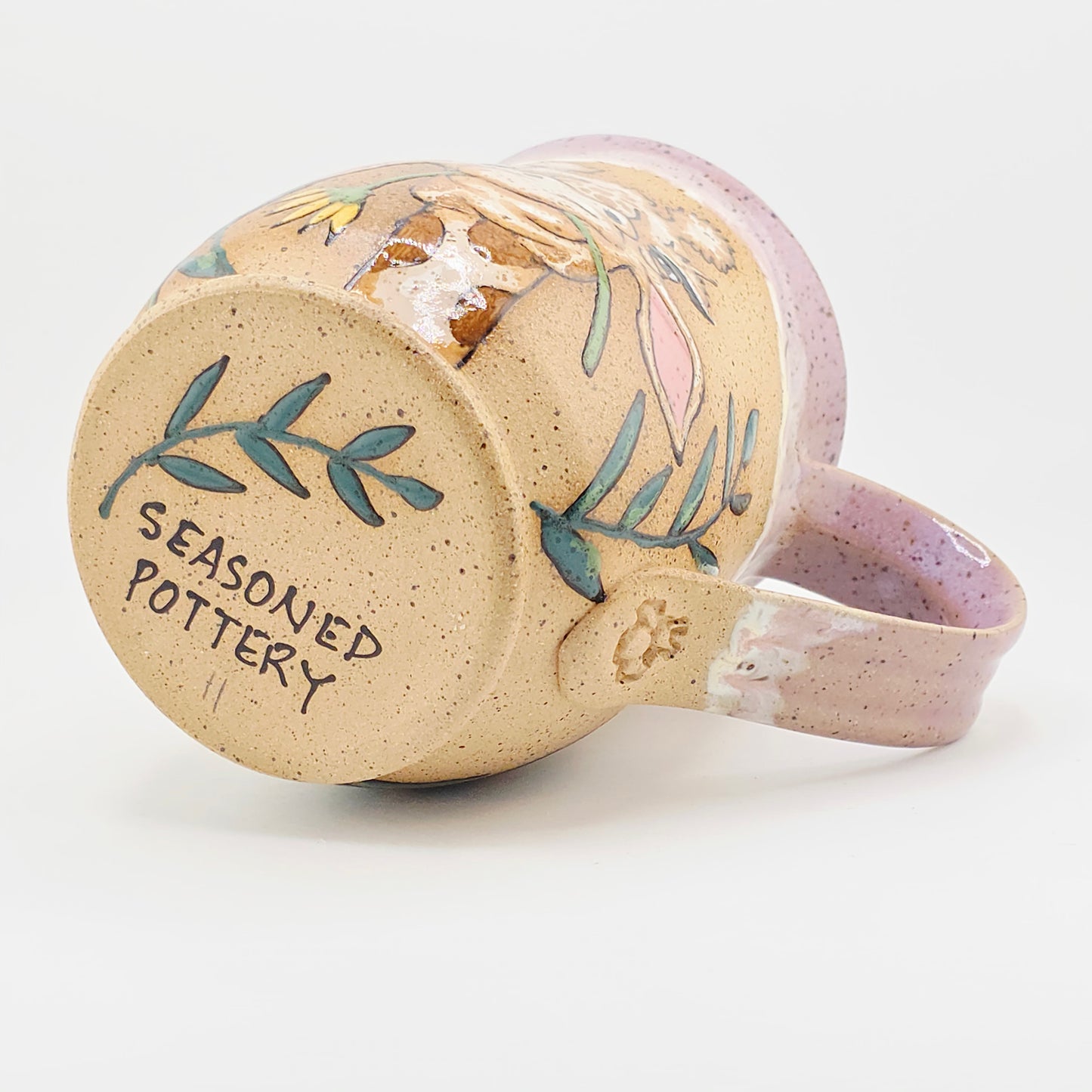 #11 Handmade stoneware mug 16-17 oz