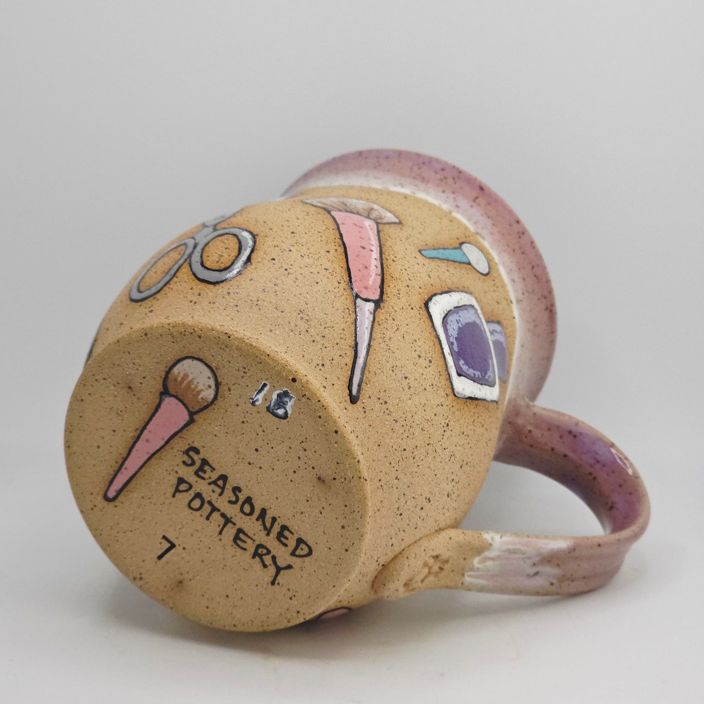 #07 Handmade stoneware Mug 18oz