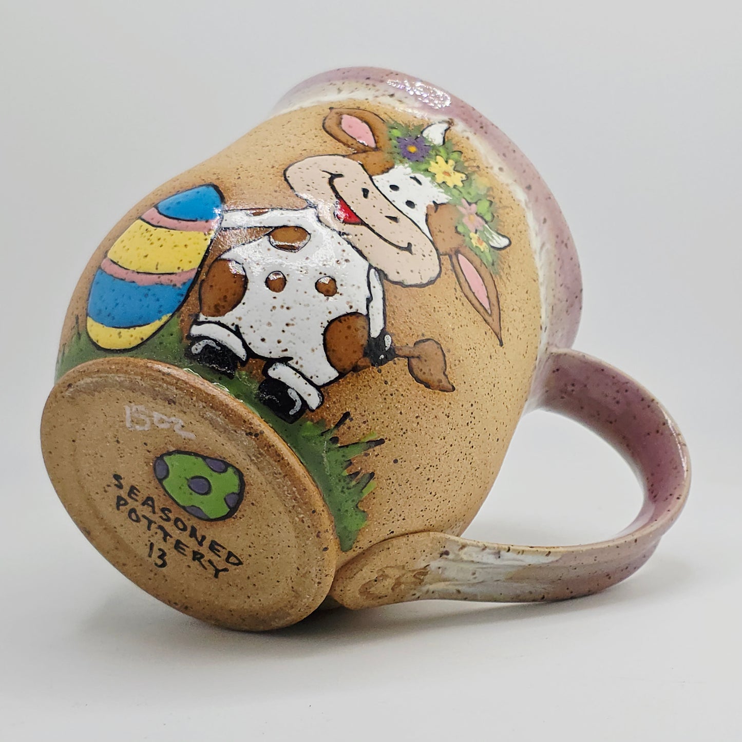 #13 Handmade stoneware Mug 15oz *oval rim discounted