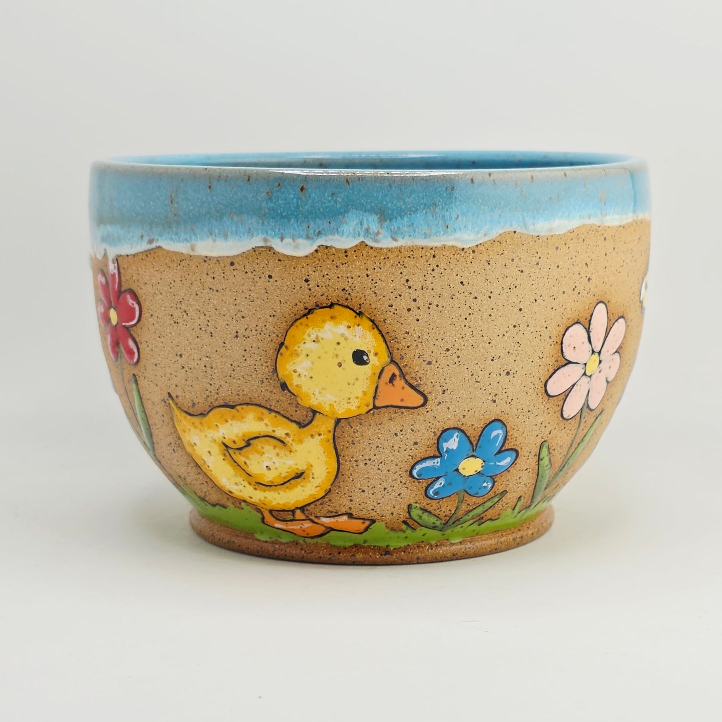 Handmade stoneware tumbler and bowl set