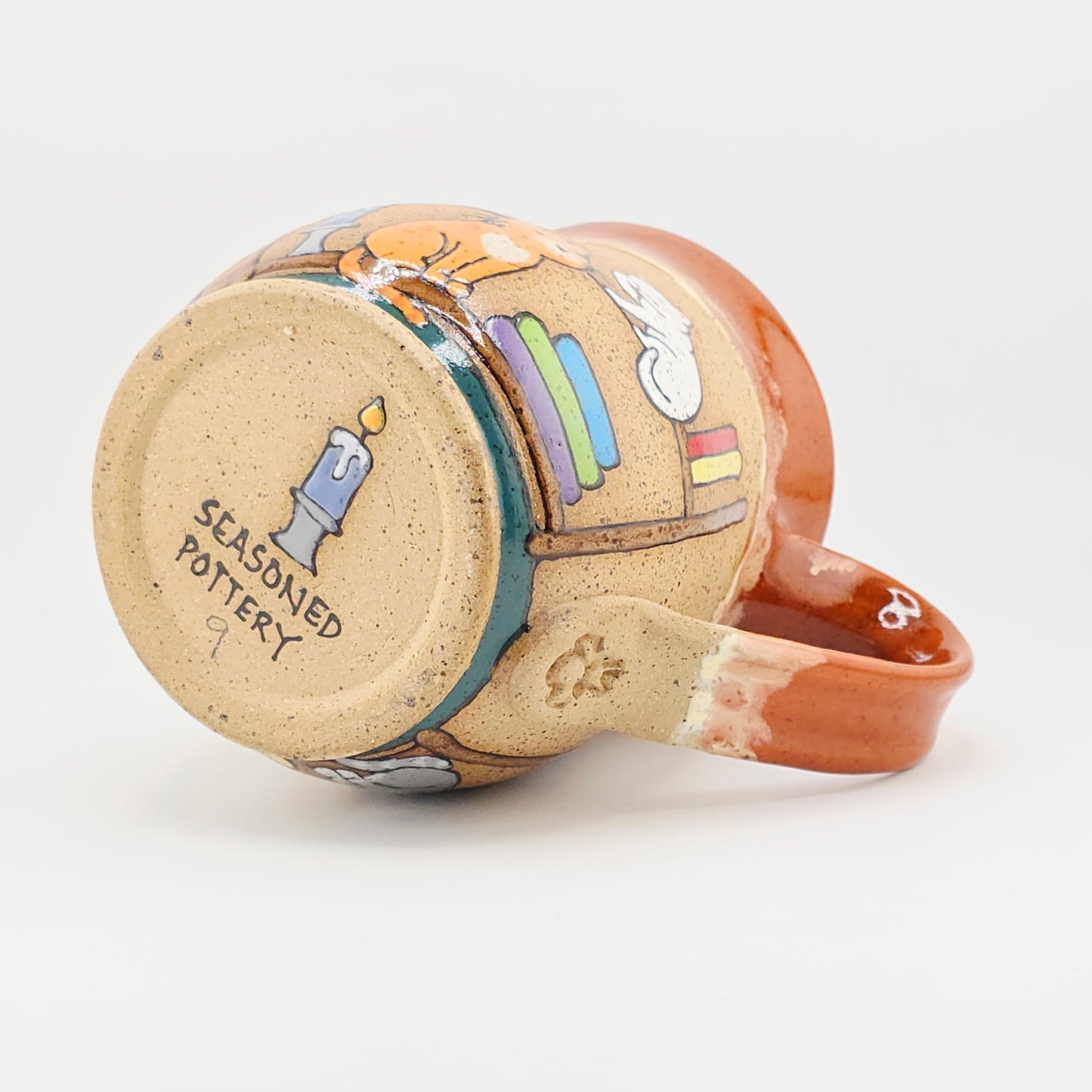 #09 Handmade stoneware mug 16-17 oz