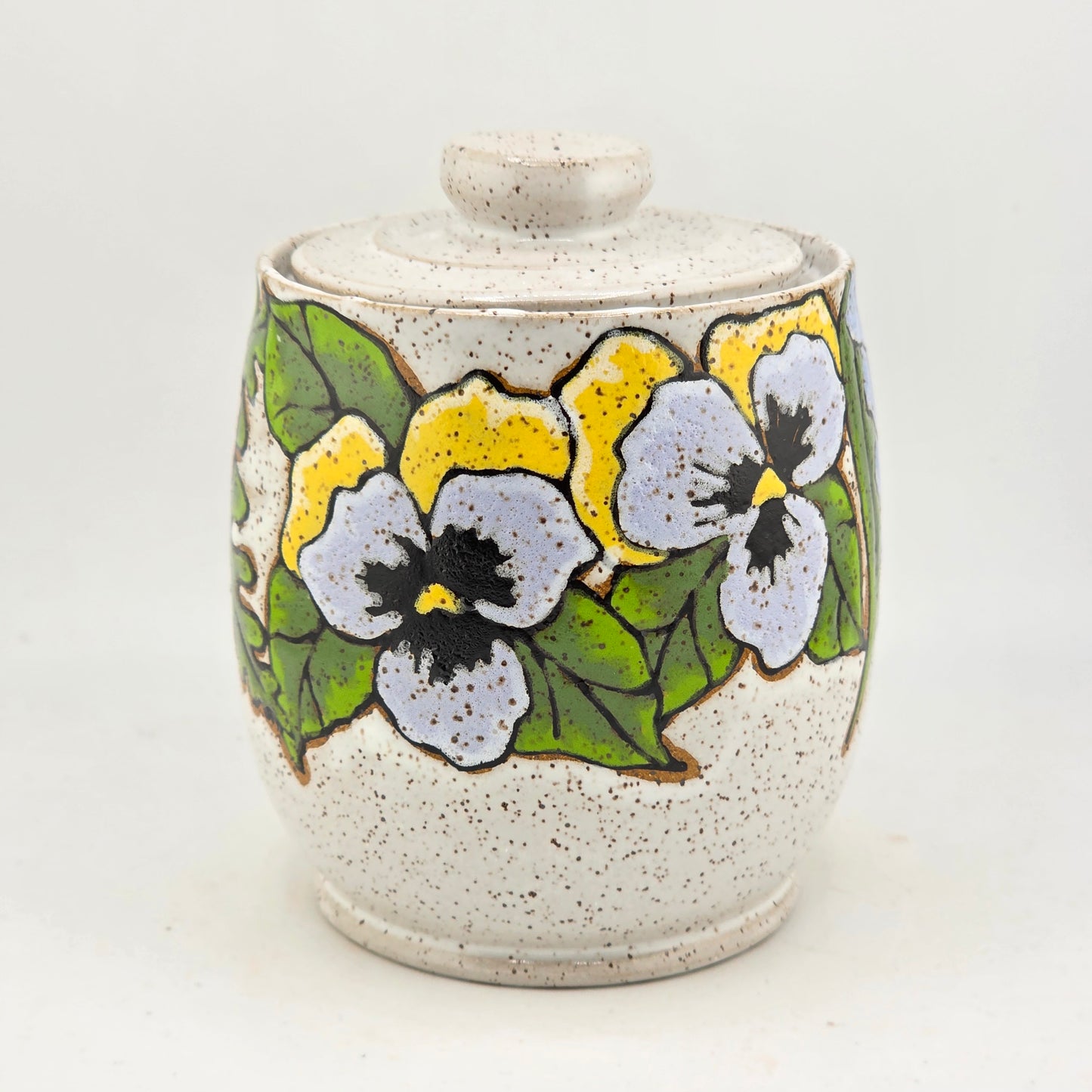 #143 Handmade stoneware jar