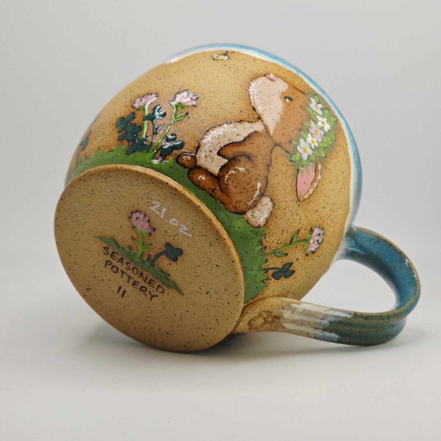 #11 Handmade stoneware Mug 21 oz