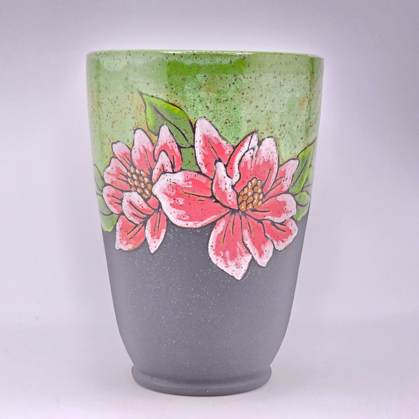 #148 Handmade stoneware vase 6x4
