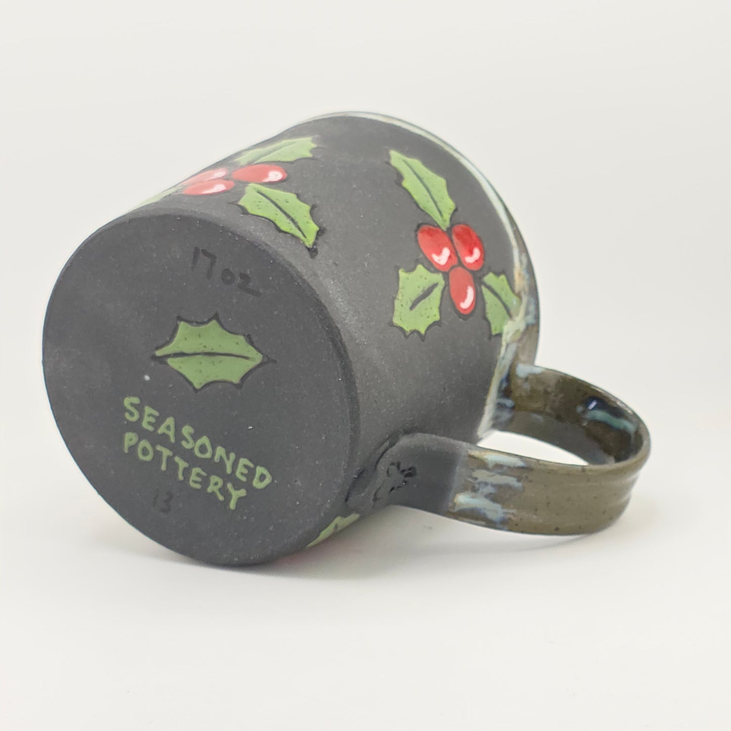 #13 Handmade stoneware mug 17 oz