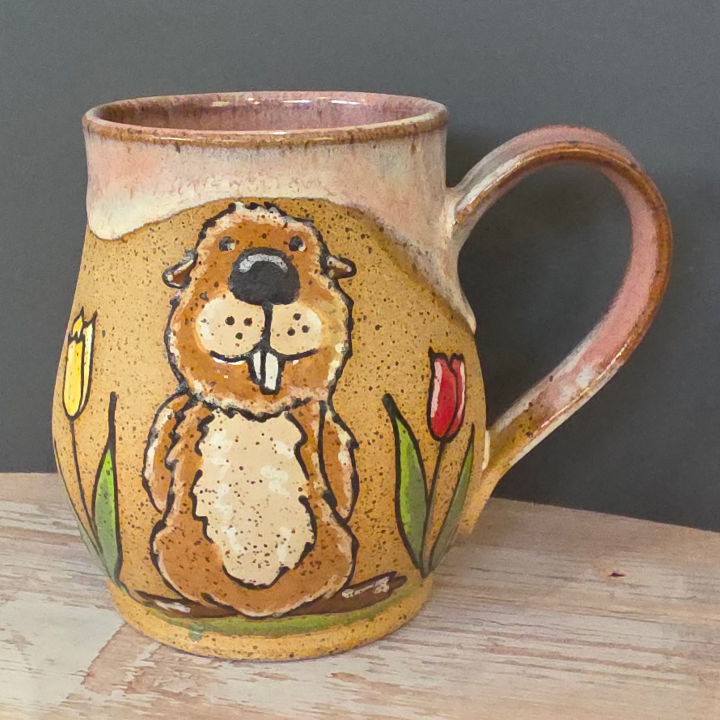 #112 Handmade stoneware mug 14oz