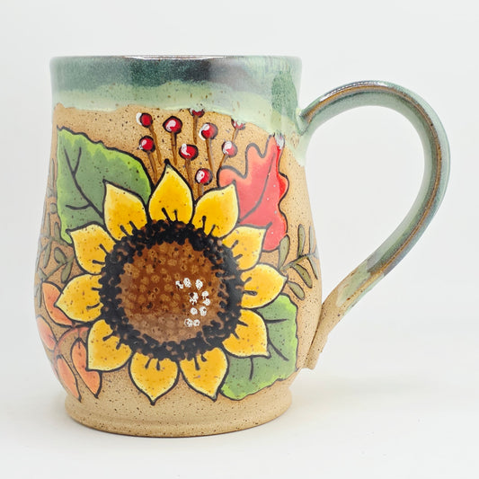 #13 Handmade stoneware Mug 18oz