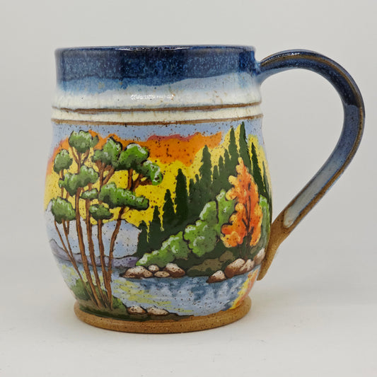 #16 Handmade stoneware mug 16oz