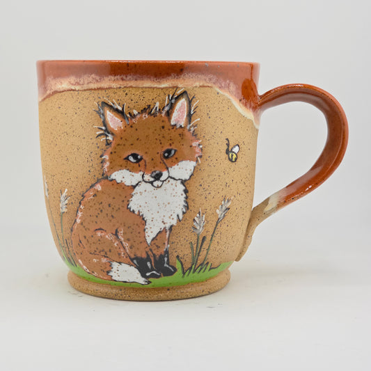 #18 Handmade stoneware mug 16-17 oz