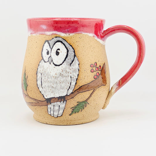 #12 Handmade stoneware mug 16-17 oz