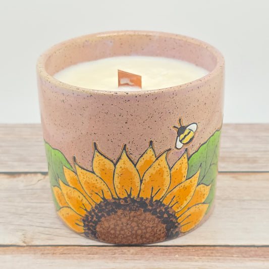 #25 Handmade stoneware candle - cinnamon spice