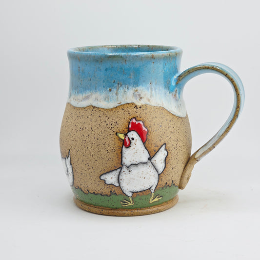 #13 Handmade stoneware Mug 17oz