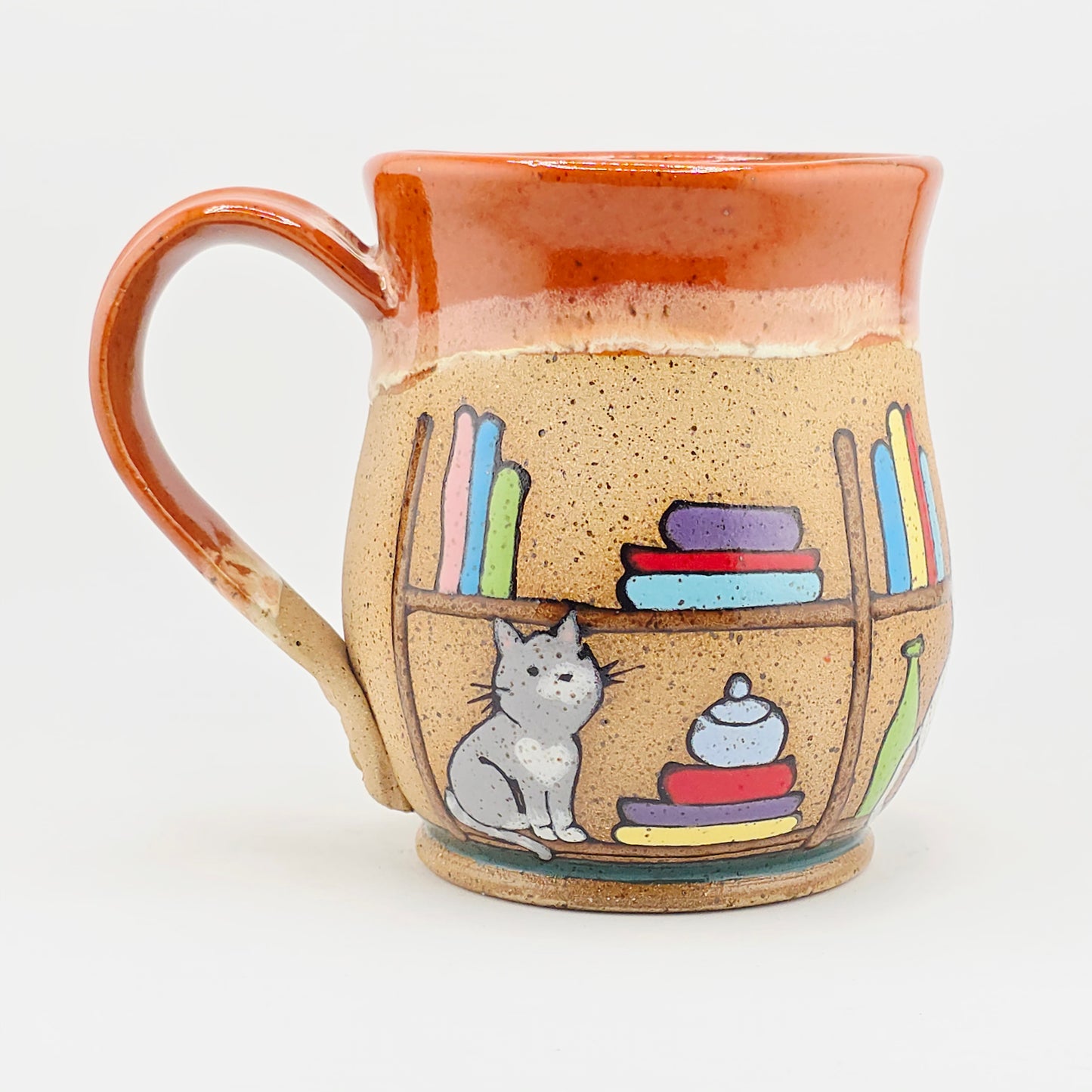 #09 Handmade stoneware mug 16-17 oz