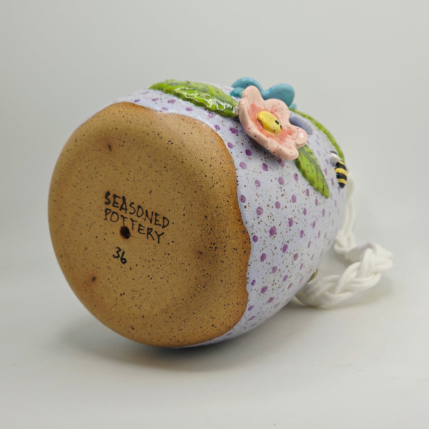 #36 Handmade stoneware bird house 7x5