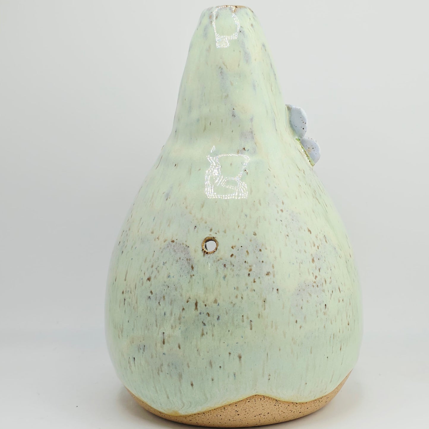 #56 Handmade stoneware Bird house 8x5