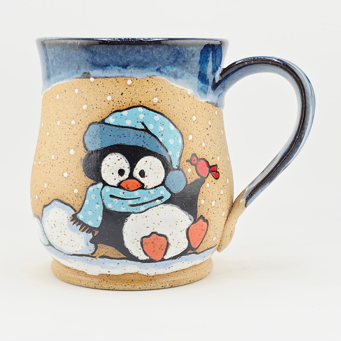 #01 Handmade stoneware mug 16-17 oz