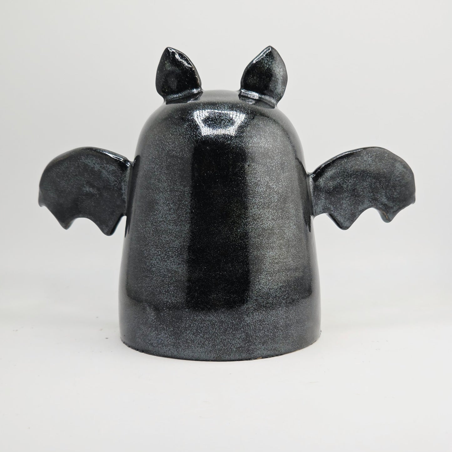 #51 Handmade stoneware bat luminary