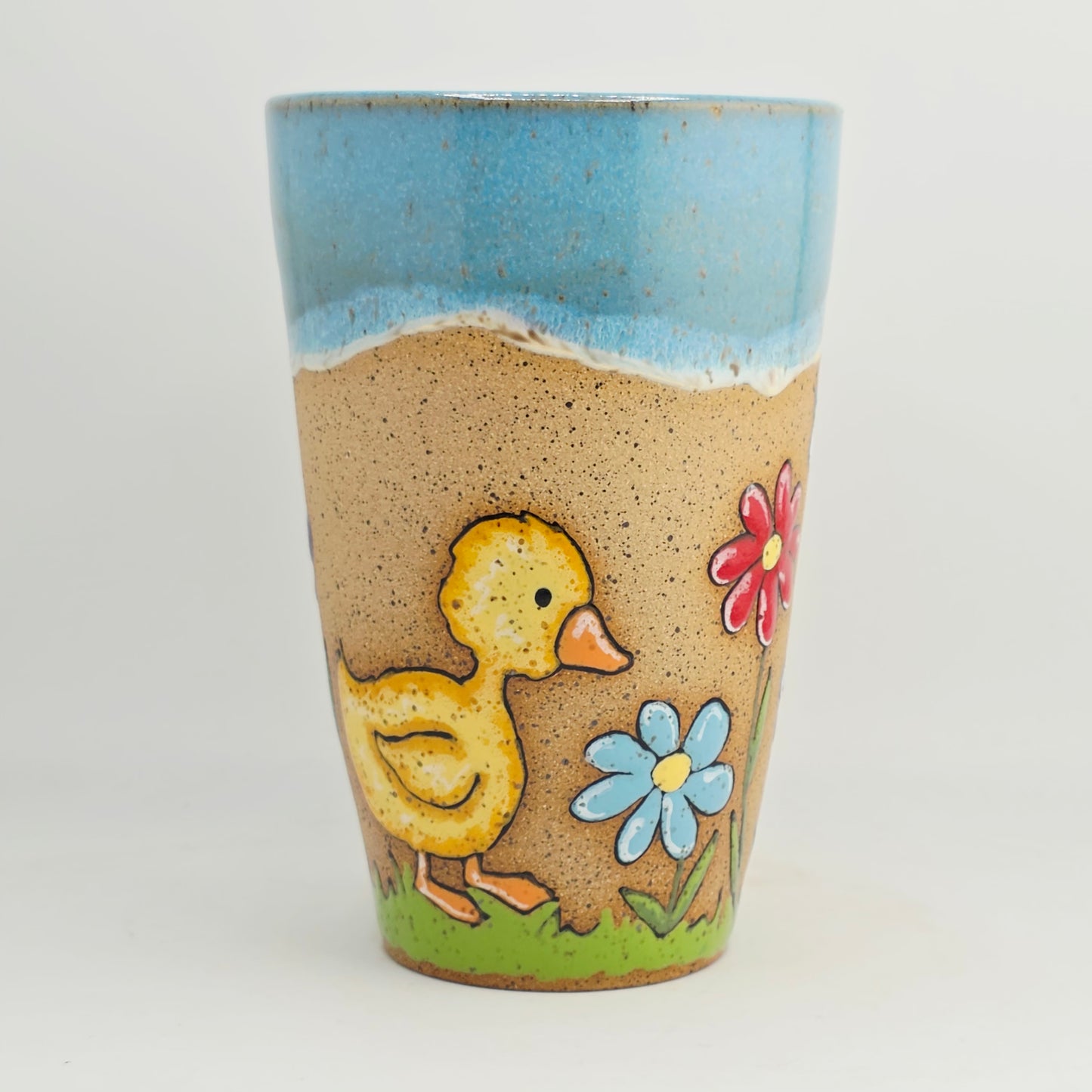 Handmade stoneware tumbler and bowl set