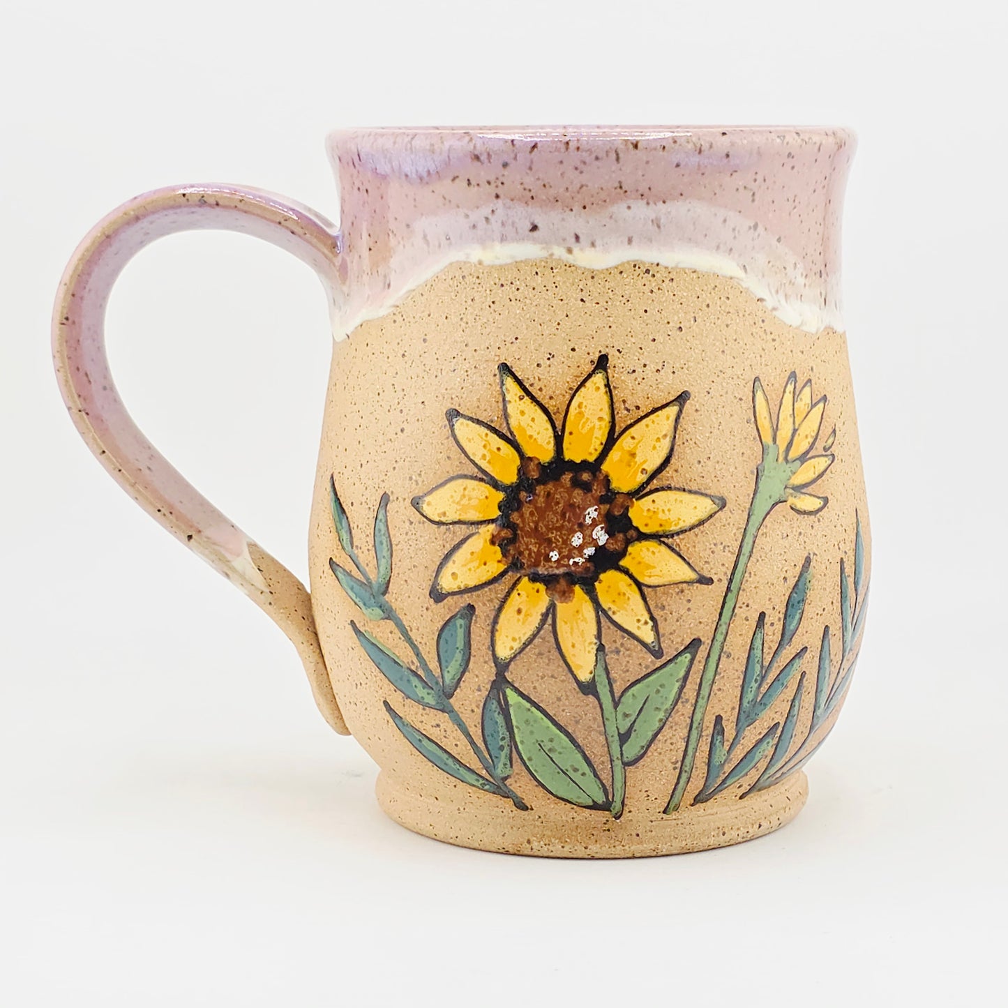 #11 Handmade stoneware mug 16-17 oz