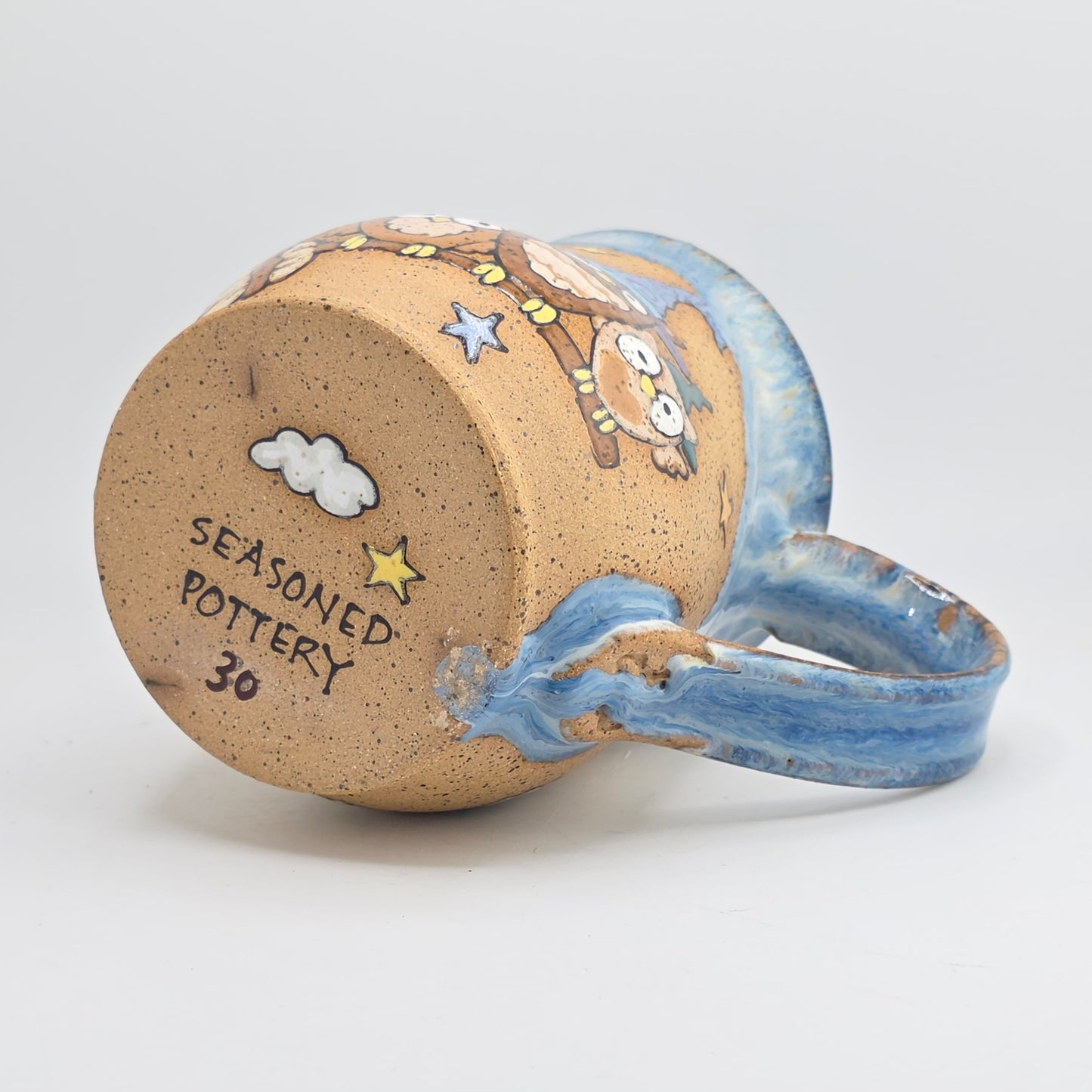 #30 Handmade stoneware Mug *discounted drips