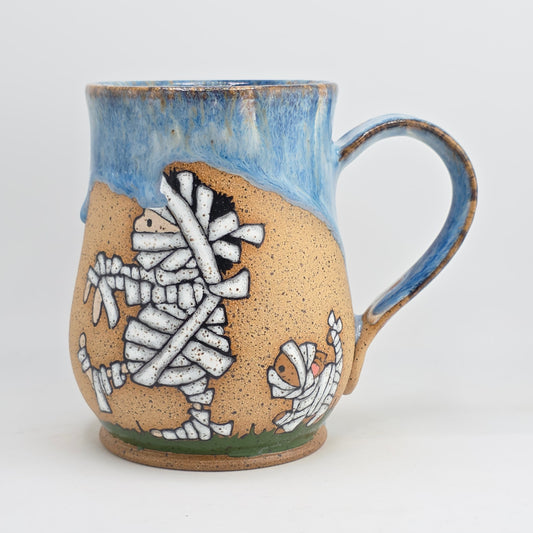 #27 Handmade stoneware Mug *discounted drips