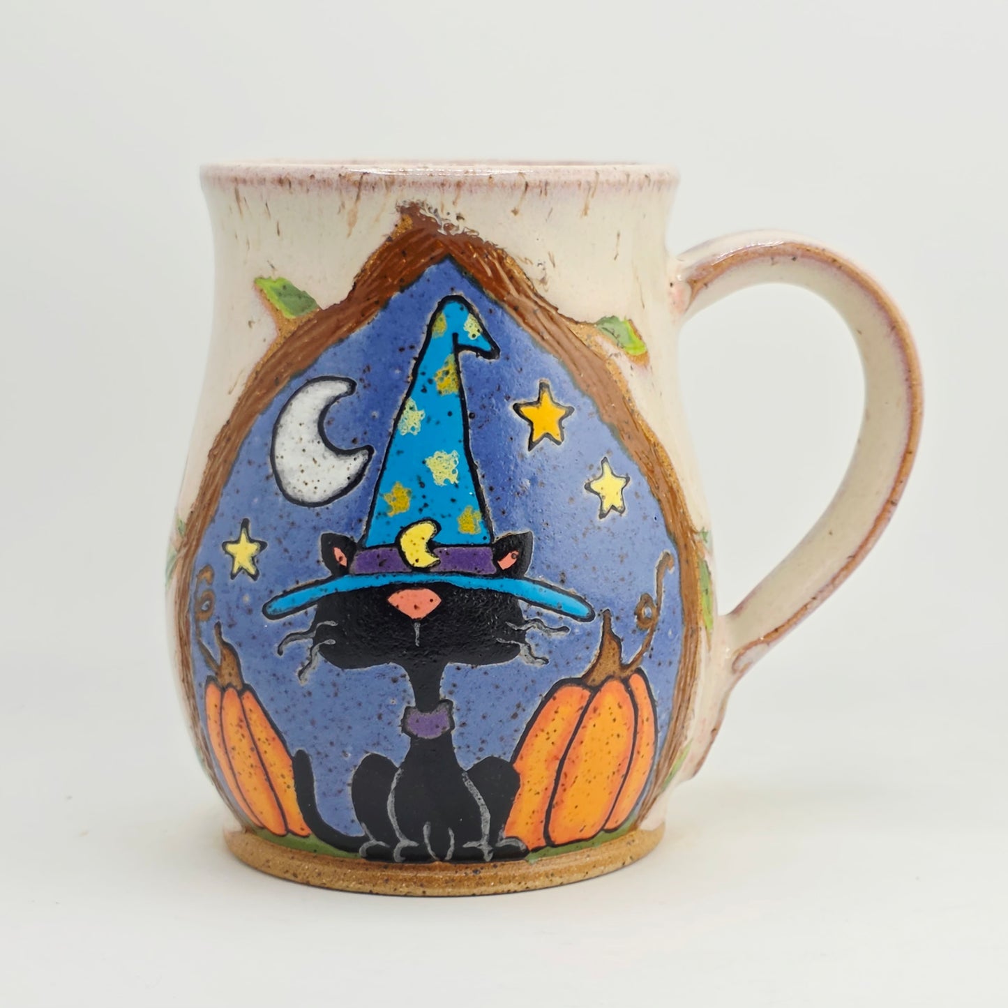 #36 Handmade stoneware Mug *discounted small glaze  defects on outside