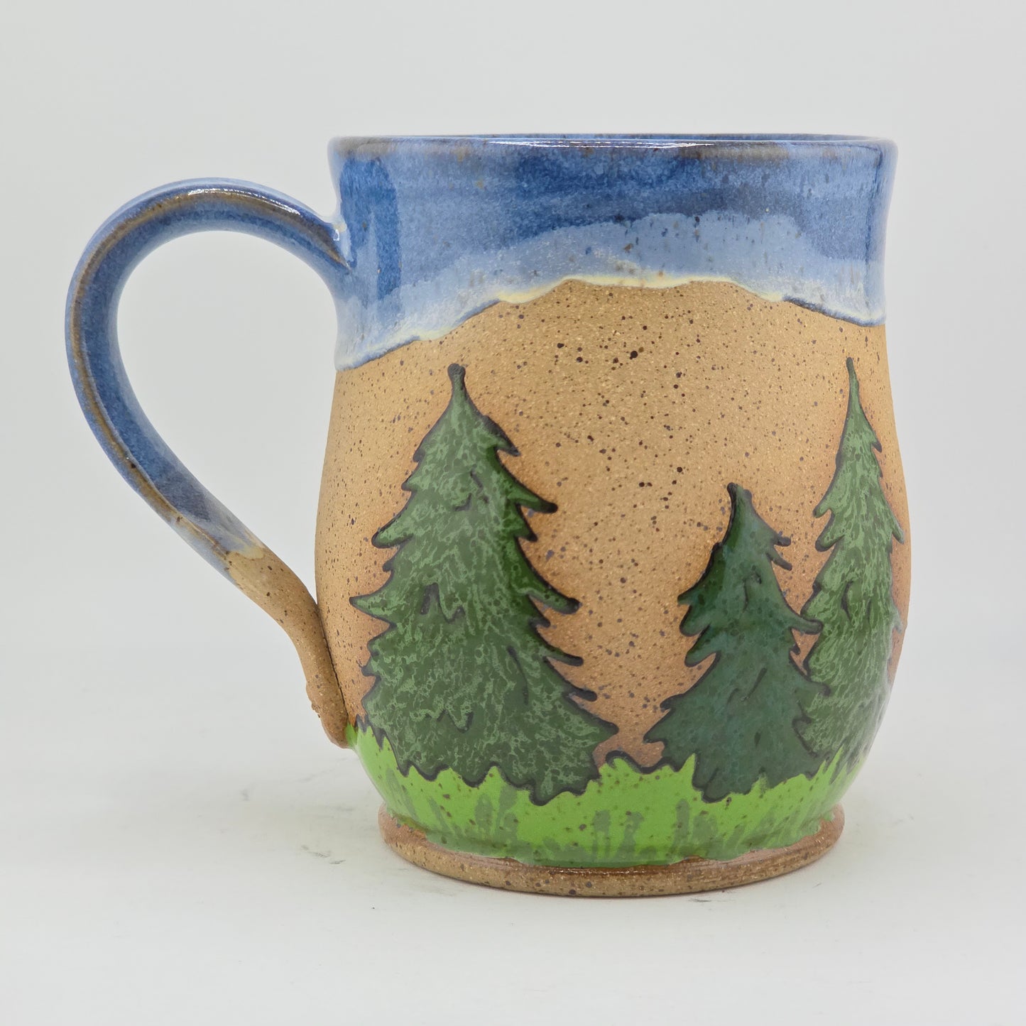 #17 Handmade stoneware mug 16-17 oz