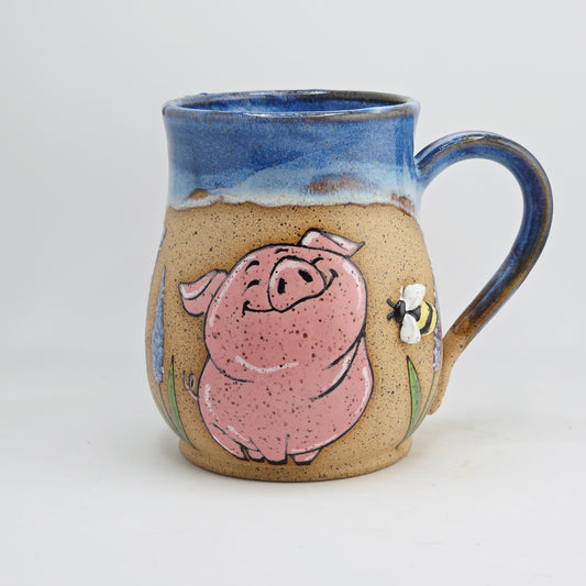 #08 Handmade stoneware Mug 18oz