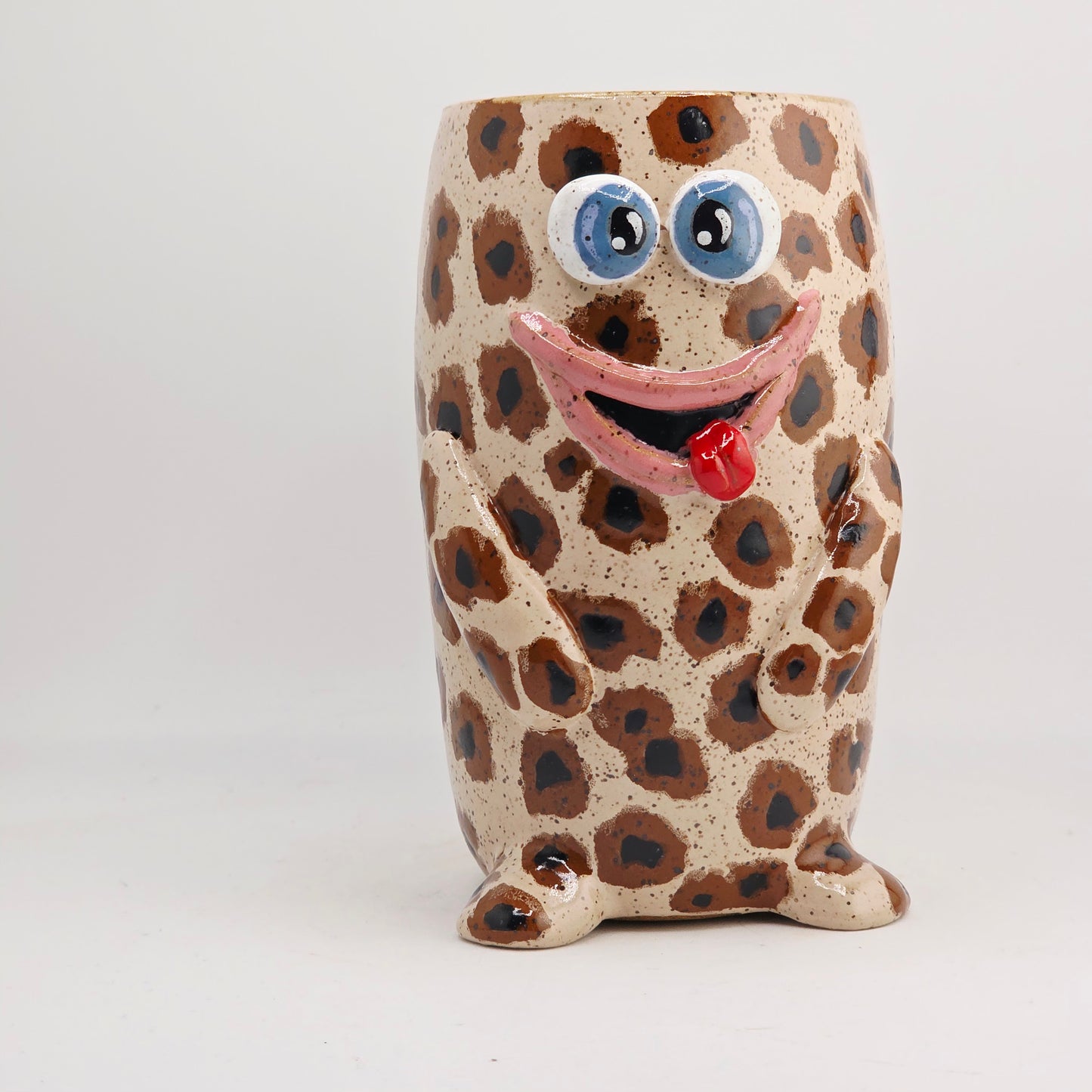 #46 Handmade stoneware vase 6x3.5