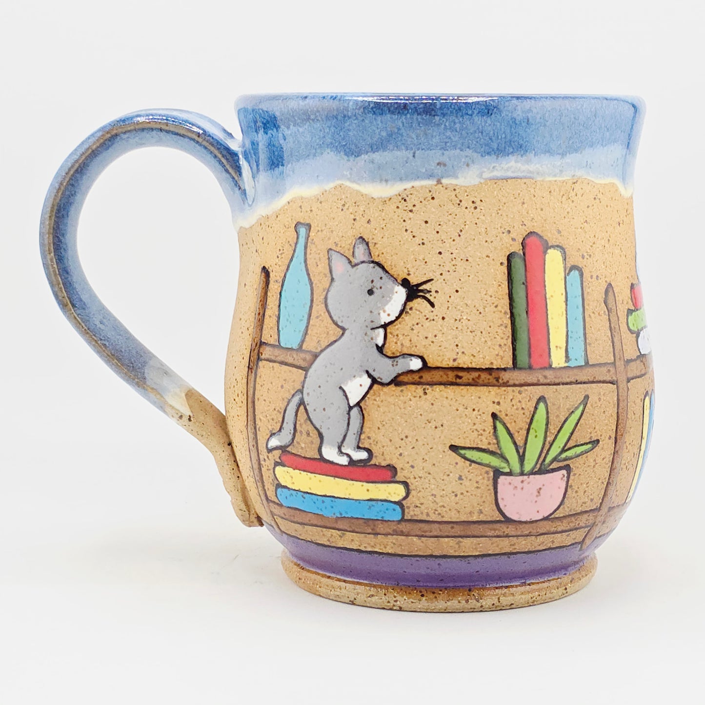 #07 Handmade stoneware mug 16-17 oz