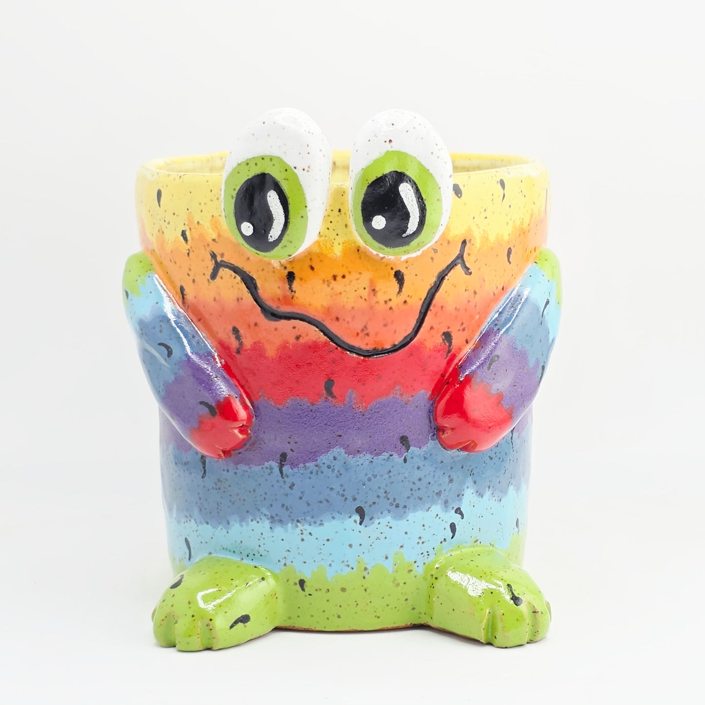#38 Handmade stoneware planter / vase 4.5x4.5