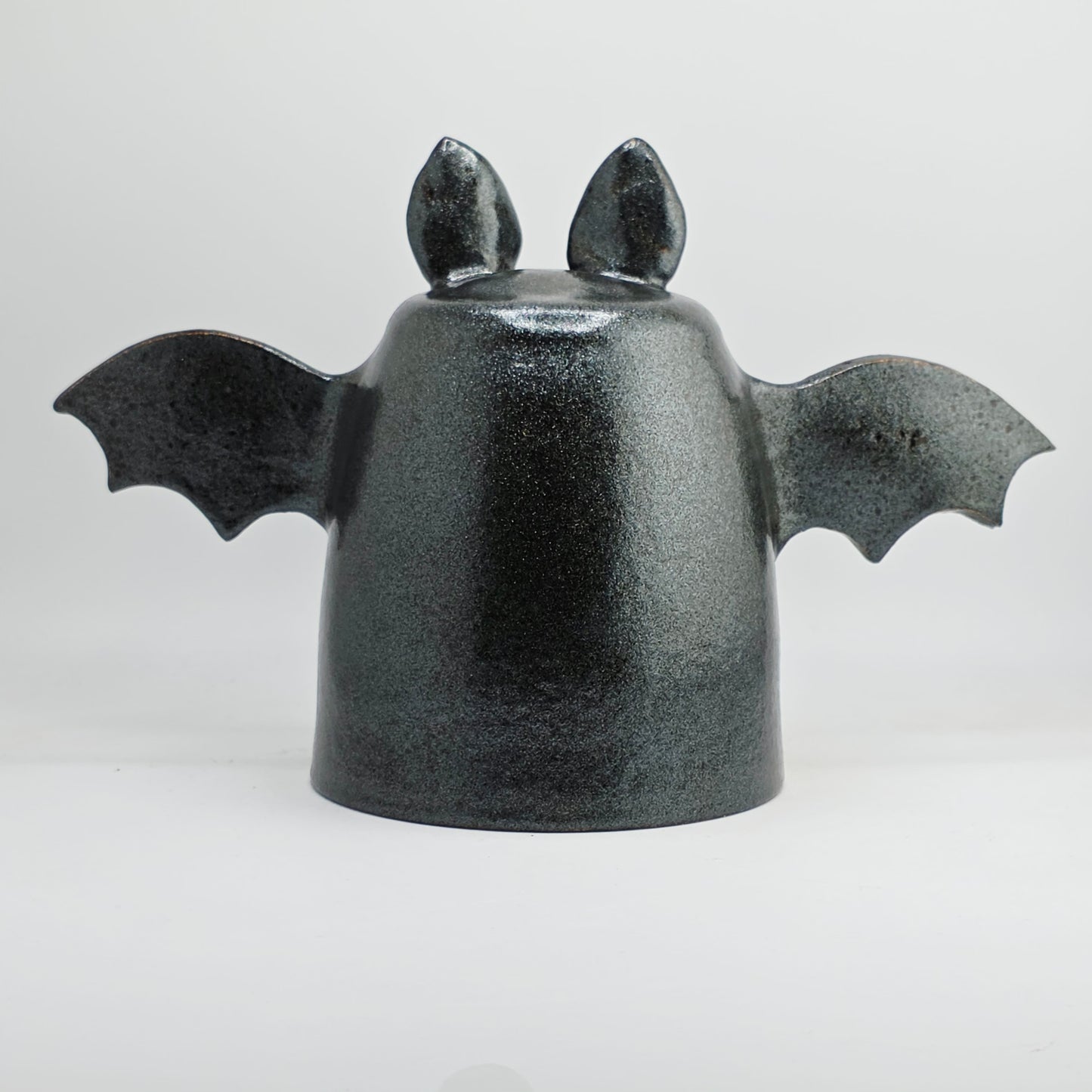 #35 Handmade stoneware bat luminary 6x10