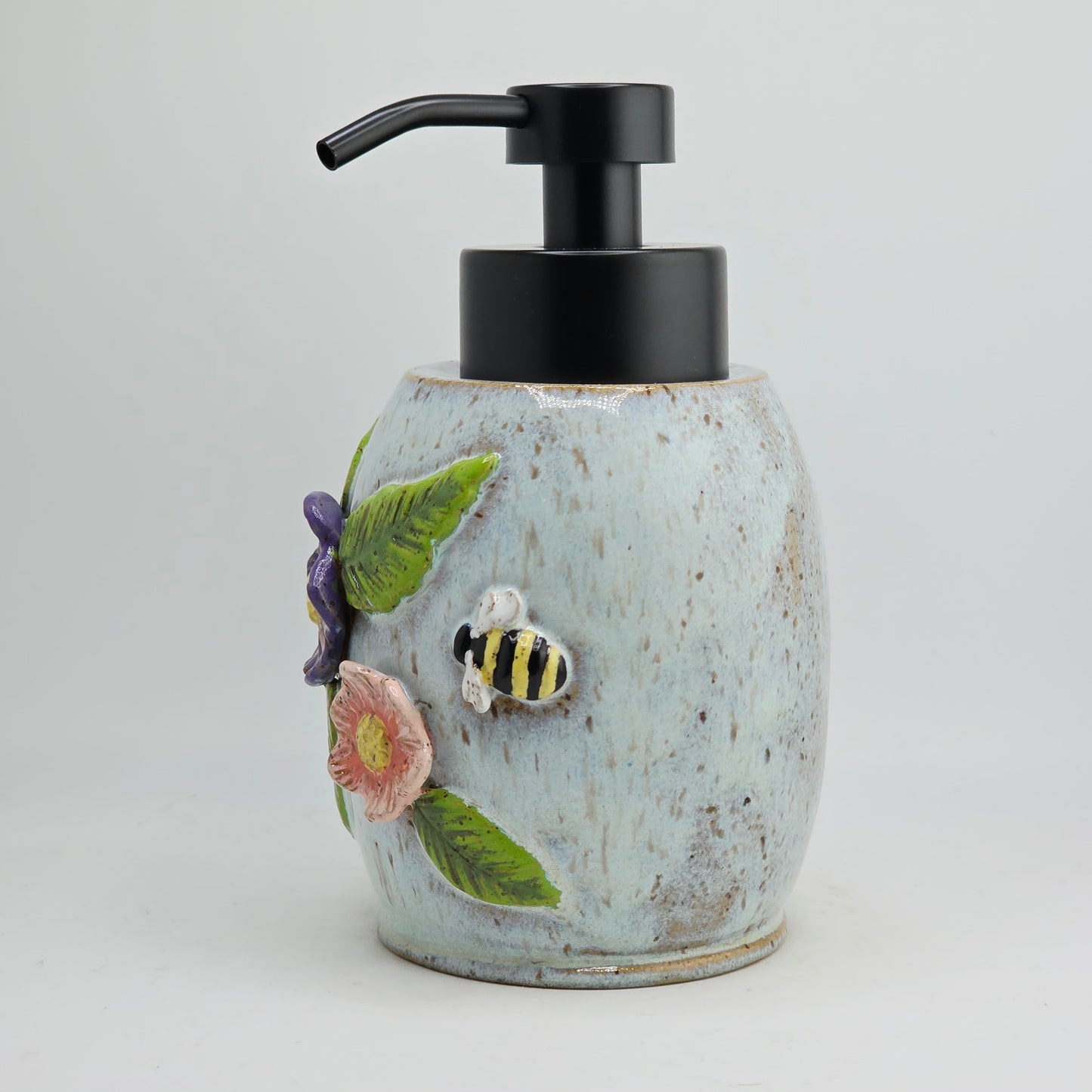 #33 Handmade stoneware soap dispenser