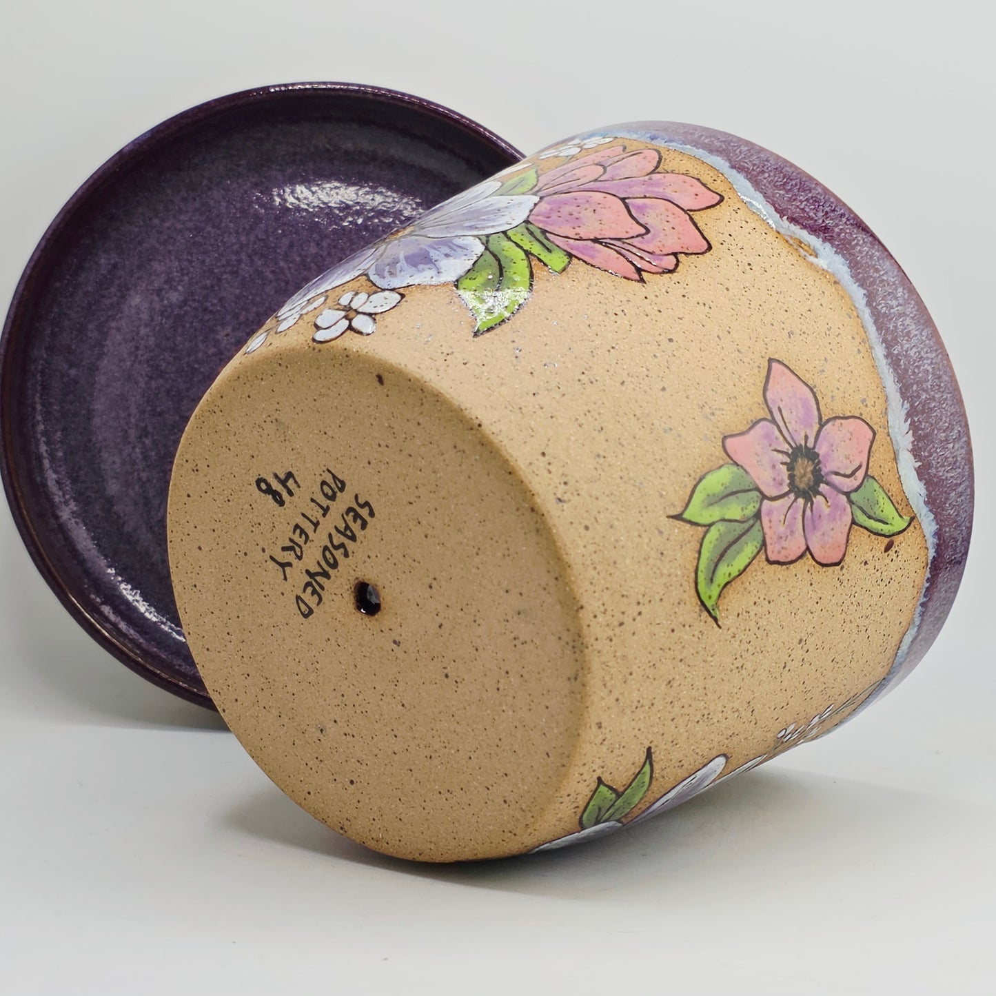 #48 Handmade stoneware Planter.   5.5x4.5