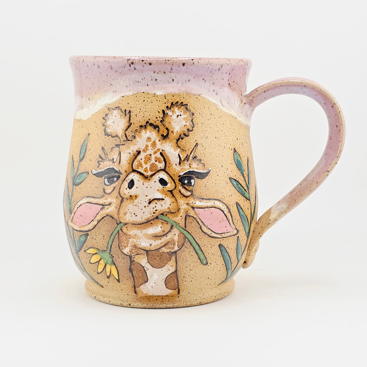 #11 Handmade stoneware mug 16-17 oz