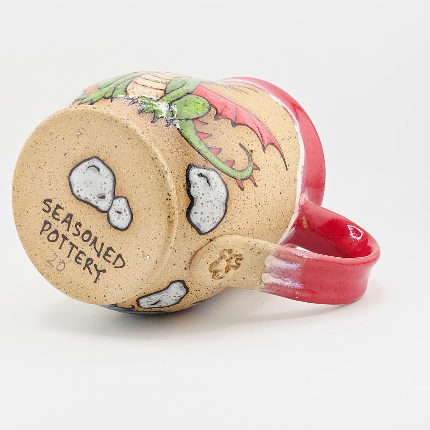 #20 Handmade stoneware mug 16-17 oz