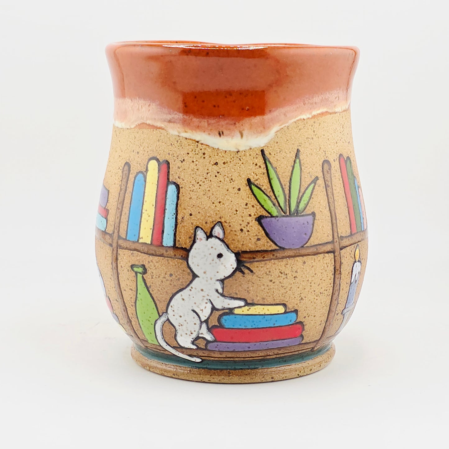 #09 Handmade stoneware mug 16-17 oz