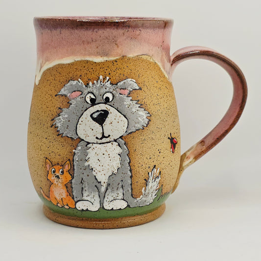 #129 Handmade stoneware mug 18oz