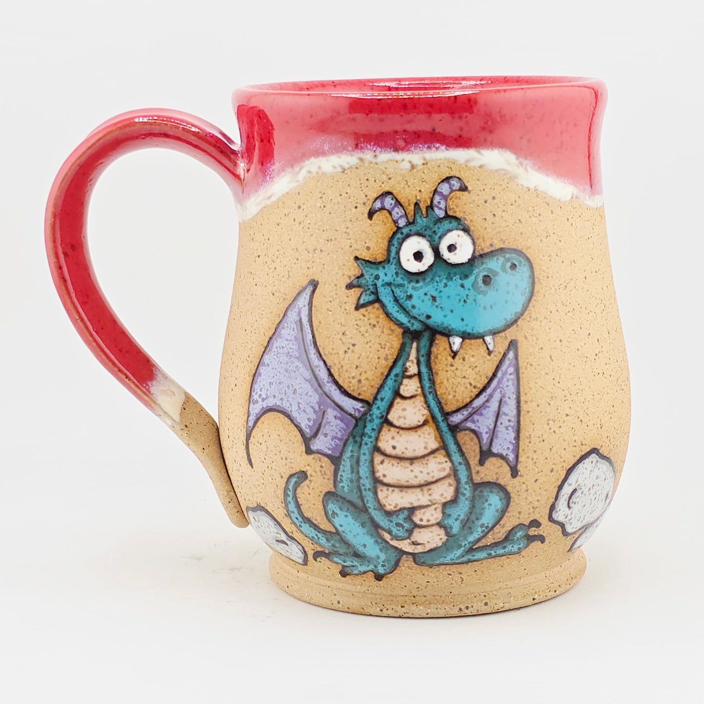 #20 Handmade stoneware mug 16-17 oz