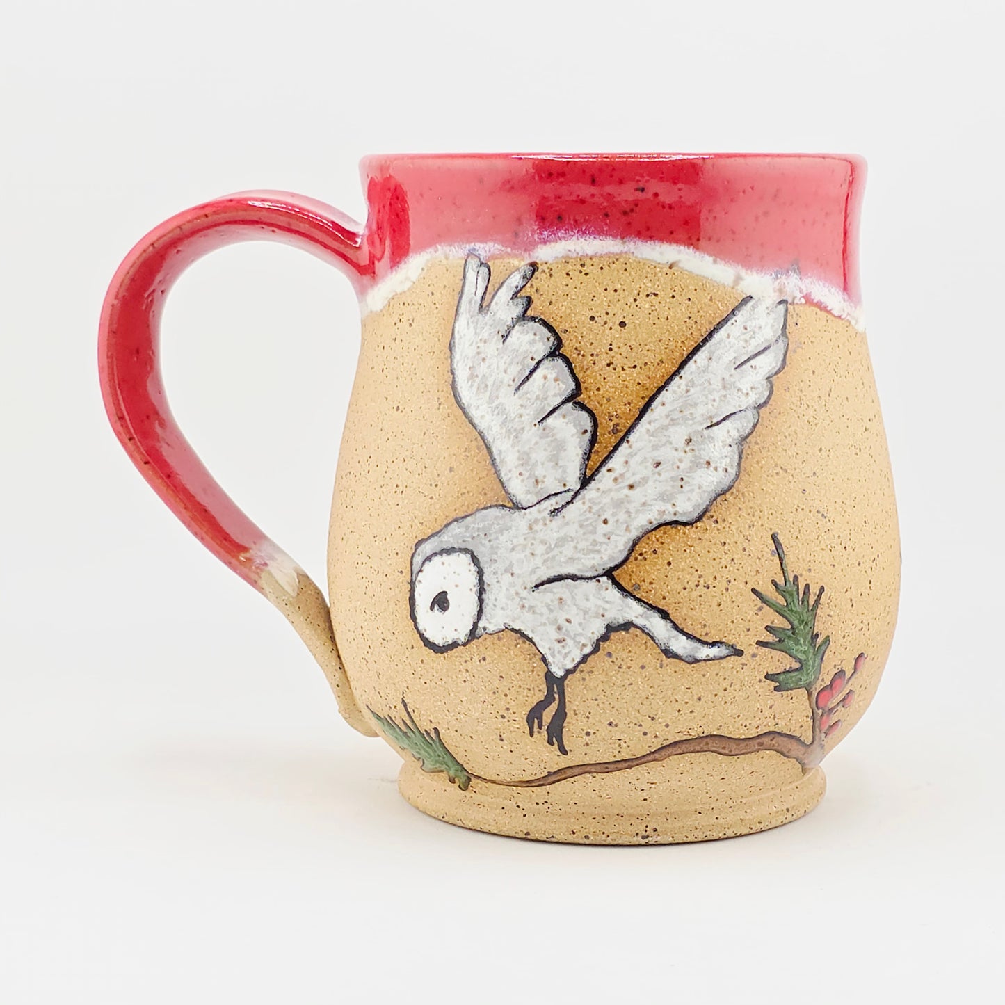 #12 Handmade stoneware mug 16-17 oz