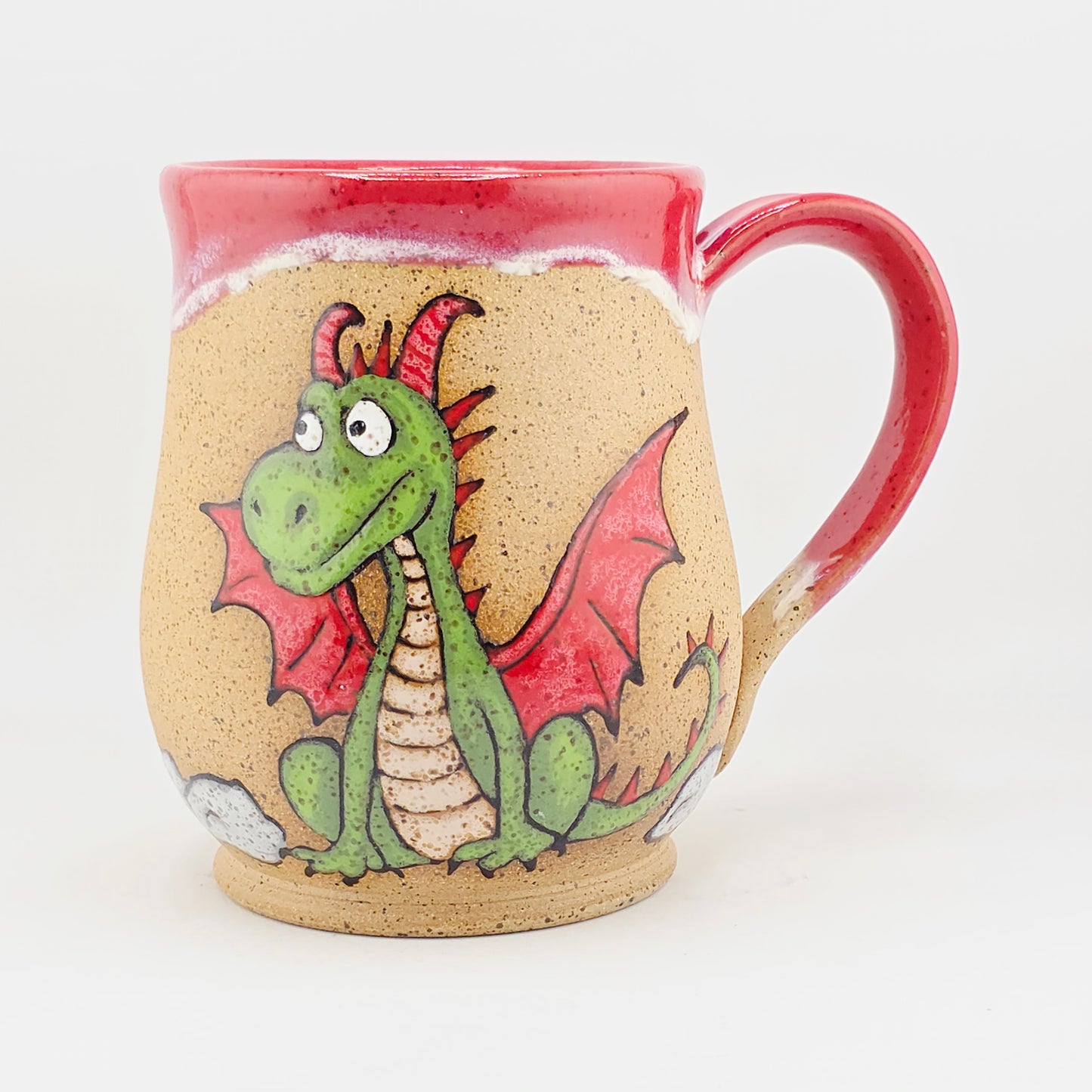 #20 Handmade stoneware mug 16-17 oz