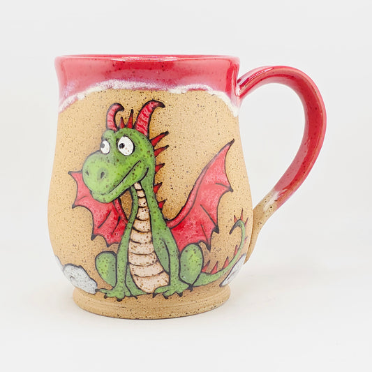 #20 Handmade stoneware mug 16-17 oz