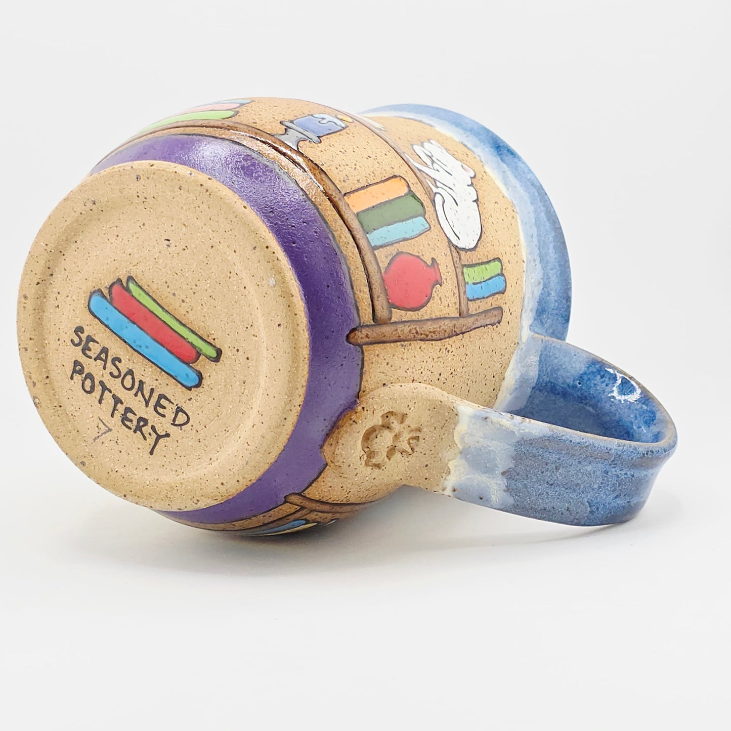 #07 Handmade stoneware mug 16-17 oz