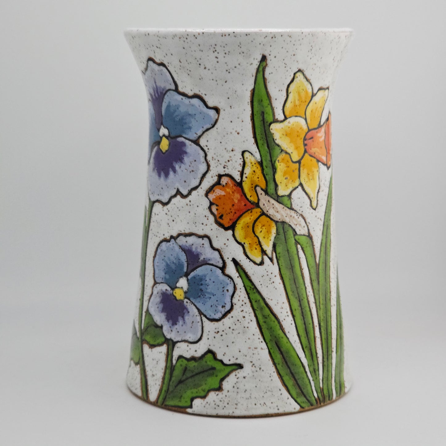 #047 Handmade stoneware vase 6.5x4.5